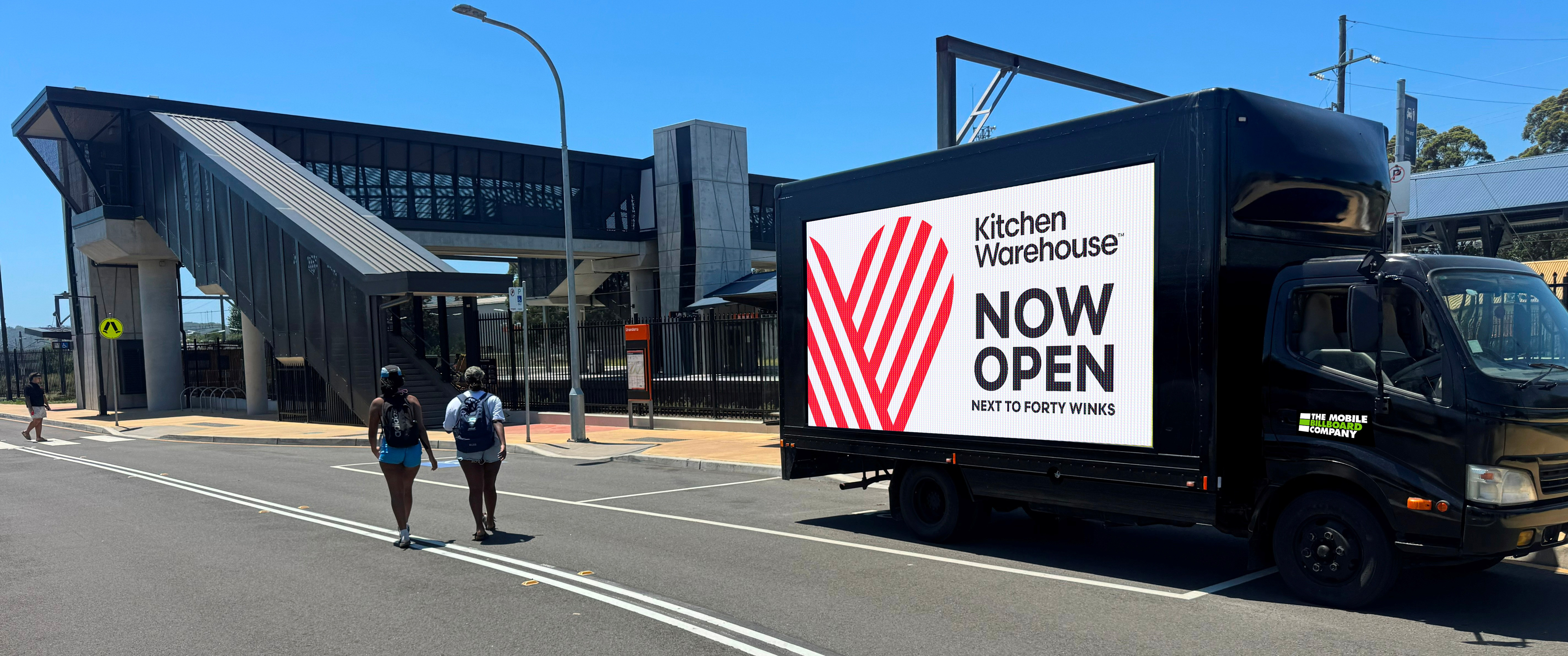 Kitchen Warehouse mobile billboard at Sydney retail precinct reaching homewares shoppers