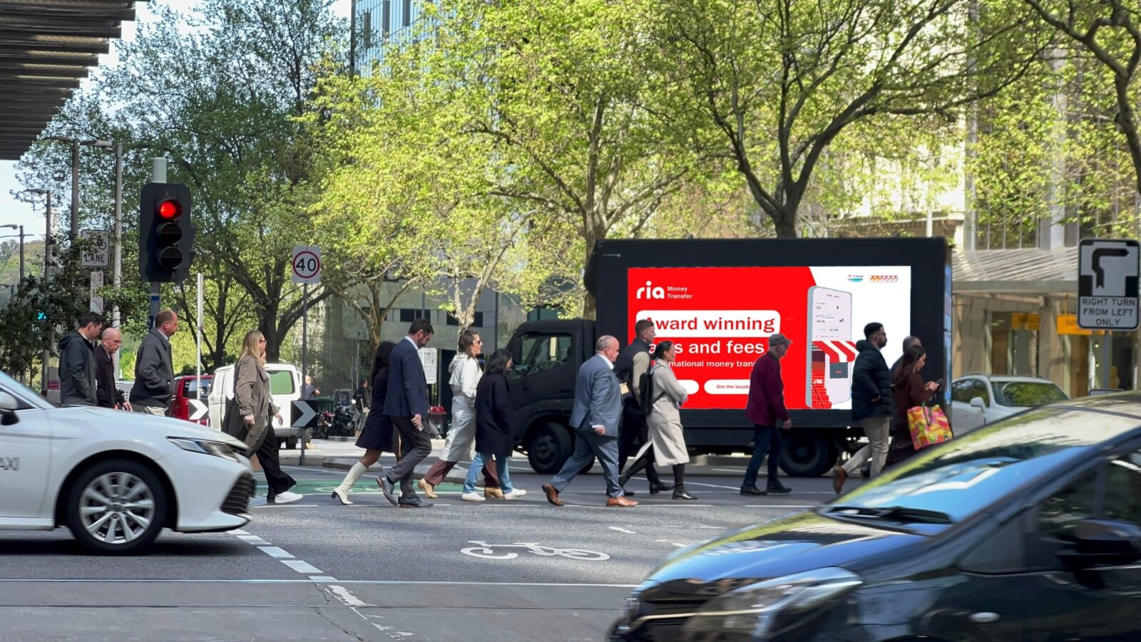 ria A photograph of an Outdoor Advertising Billboard by The Mobile Billboard Company taken in Australia